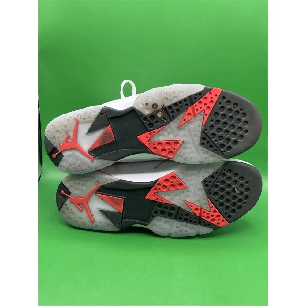 Air Jordan 7 Retro Men’s Size 10.5 White Infrared CU9307- 160 LACES HAVE STAIN